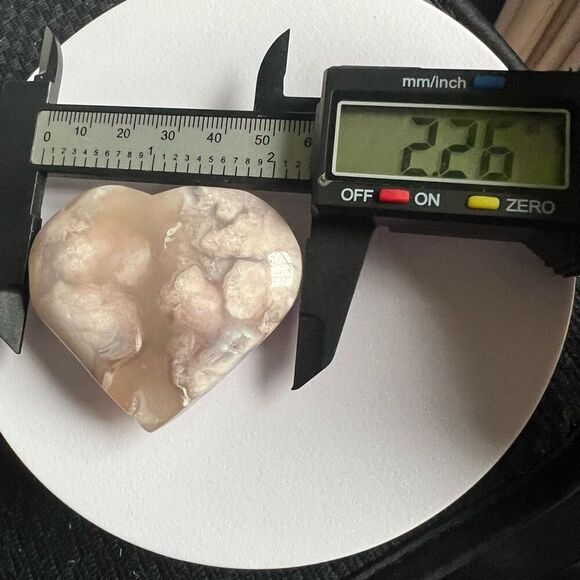 Flower Agate Heart Carving (#3)‎ - Picture 8 of 10